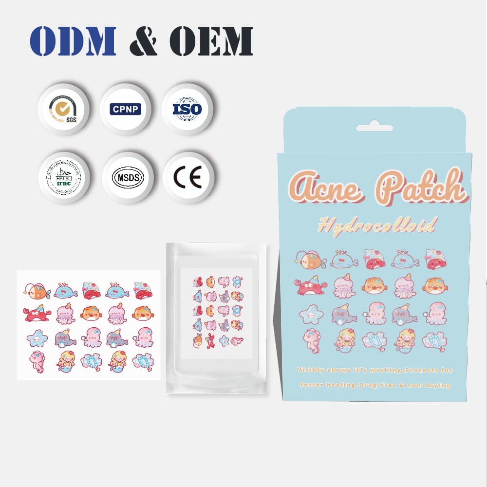 Premium Custom Printed Hydrocolloid Acne Stickers